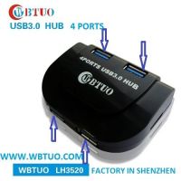 Hotselling new designed 4 ports USB3.0 HUB adapter super speed 5Gbps