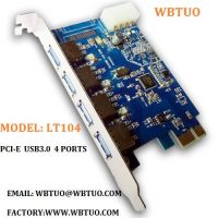 WBTUO desktop 4 ports PCI-E Express USB3.0 card adapter FL1100 superspeed 5Gbps
