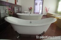 cast iron double slipper tub