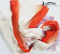 Chiffon gradient color long scarves