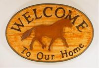 WELCOME OVAL - HORSE / HOME