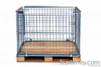 stackable Folding  wire mesh frames for wooden pallet