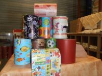 Stock lot 19 cm wide gift wrapping paper in different dessins