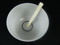 Quartz clear glass singing handle bowl