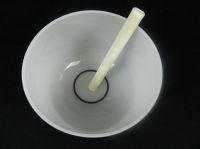 Quartz clear glass singing handle bowl  