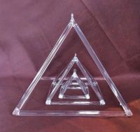 Clear quartz singing pyramid