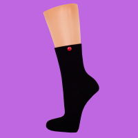 Quality socks with colored snap fasteners