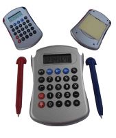 8 digits calculator with small pen and memo pad