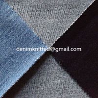 indigo knit french terry denim like fabric for women/children's pants