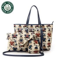 DAKA BEAR Women Bags Designer Brand Printing Satchel Bag Canvas Women Shoulder Bags Fashion Patchwork Bags