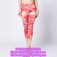 Custom Ladies Sports Leggings Gym Clothes Sexy Running Floral Print Yoga Tights Women's Fitness Yoga Pants From Power Sky Garment Factory