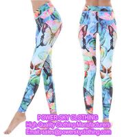 Custom Sports Leggings Gym Clothes Sexy Running Floral Print Yoga Tights Women Fitness Yoga Pants From Power Sky Garment Factory