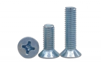 Flat head machine screw, steel with zinc plated