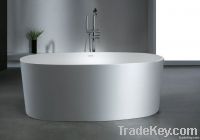 Freestanding solid surface artificial stone bathtub