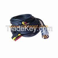 waterproof gland 7pin trailer plug with 6pin and 2pin connector auto wire harness