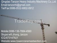 Safety Fixed Tower Crane For Civil Buildings 50m Jib