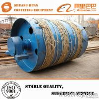 Rubber lagging drive drum pulley