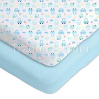 Light Colors Printed Baby Size Fitted Sheets