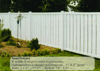 pvc white picket horse Semi-privacy fence