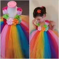 Rainbow Party Tutu Dress for Children 