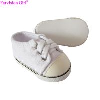 White Doll Sneakers, Doll Trainers, 18 Inch Doll Shoes Wholesale