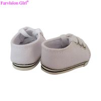 White Doll Sneakers, Doll Trainers, 18 Inch Doll Shoes Wholesale