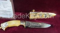 The knife souvenir, decorated in all-metal sheath