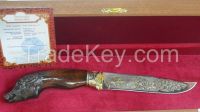 The knife souvenir &quot;Zlatoust-C&quot;, decorated in all-metal sheath