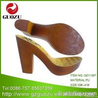 fashion ladies pu high heel sole