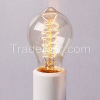 Parrot Uncle Vintage Edison Light Bulb 40w 110v Antique E26 Base Quad Loop Filament 40 Watt Incandescent Bulbs, A19 Spiral Nipple