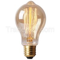 Parrot Uncle Vintage Edison Light Bulb 40w 110v Antique E26 Base Quad Loop Filament 40 Watt Incandescent Bulbs, A19 Straight Nipple