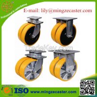 Latest Style High Quality 250mm Industrial Polyurethane Caster Wheel Swivel Plate Caster Wheels