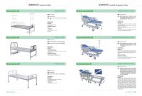 hospital furniture hospital flat bed and hospital emergency trolley