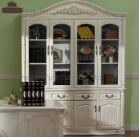 European-style solid wood four door bookcase
