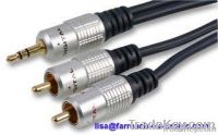 Gold Plated Metal Plug/ Plastic Plug RCA Cable