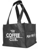 Non-woven bags square shaped coffee tote bag