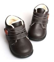 Freycoo Baby Boys Winter Genuine Leather Ankle Boots 8026