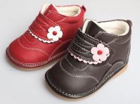 Freycoo Winter Baby Girls Genuine Leather Ankle Boots
