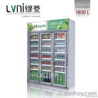 LVNI 1800L supermarket display fridge/ side by side refrigerator /beve