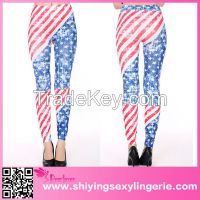 new arrival vintage washes american flag sexy tight legging