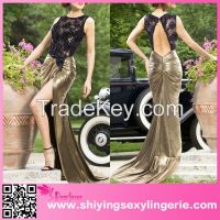 women sexy sheer lace evening party dress wholesale