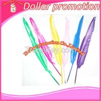 [Dollar promotion] custom logo   35cm unique ballpen feather pen, promotional gift pen wedding gift
