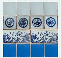 Handmade custom Blue and White  Porcelain tile