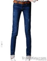 new design lady jeans fashion long jeans