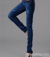 new design lady jeans fashion long jeans
