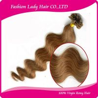 super quality factory price tangle free  remy nail hair extensions