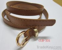 Tan colour PU &gold buckle belts