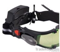 Night vision goggles with flip-out lights