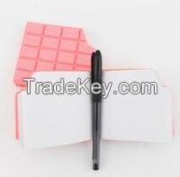 Students fashion design chocolate shape block note pad (LH-2554)