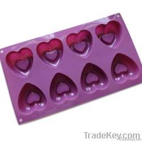 6 cup heart shape silicone muffin tray or silicone muffin mould